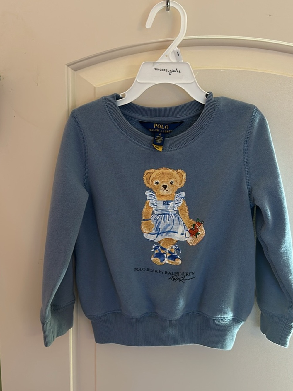 Polo by Ralph Lauren Light Blue Bear Graphic Sweatshirt